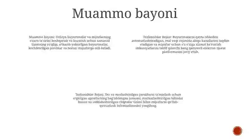Tezlanishlar Rejasi 3