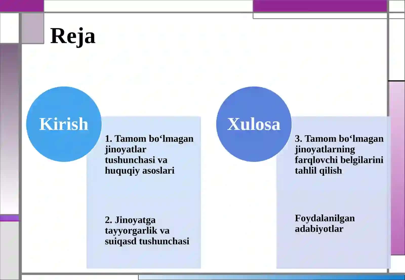 Tamom bo'lmagan jinoyatlar. 3