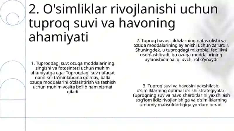 Tuproqning Suv Va Havo Rejimlarini Yaxshilash 3