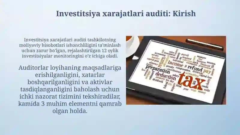 KAPITAL QOʻYILMALAR AUDITI 3