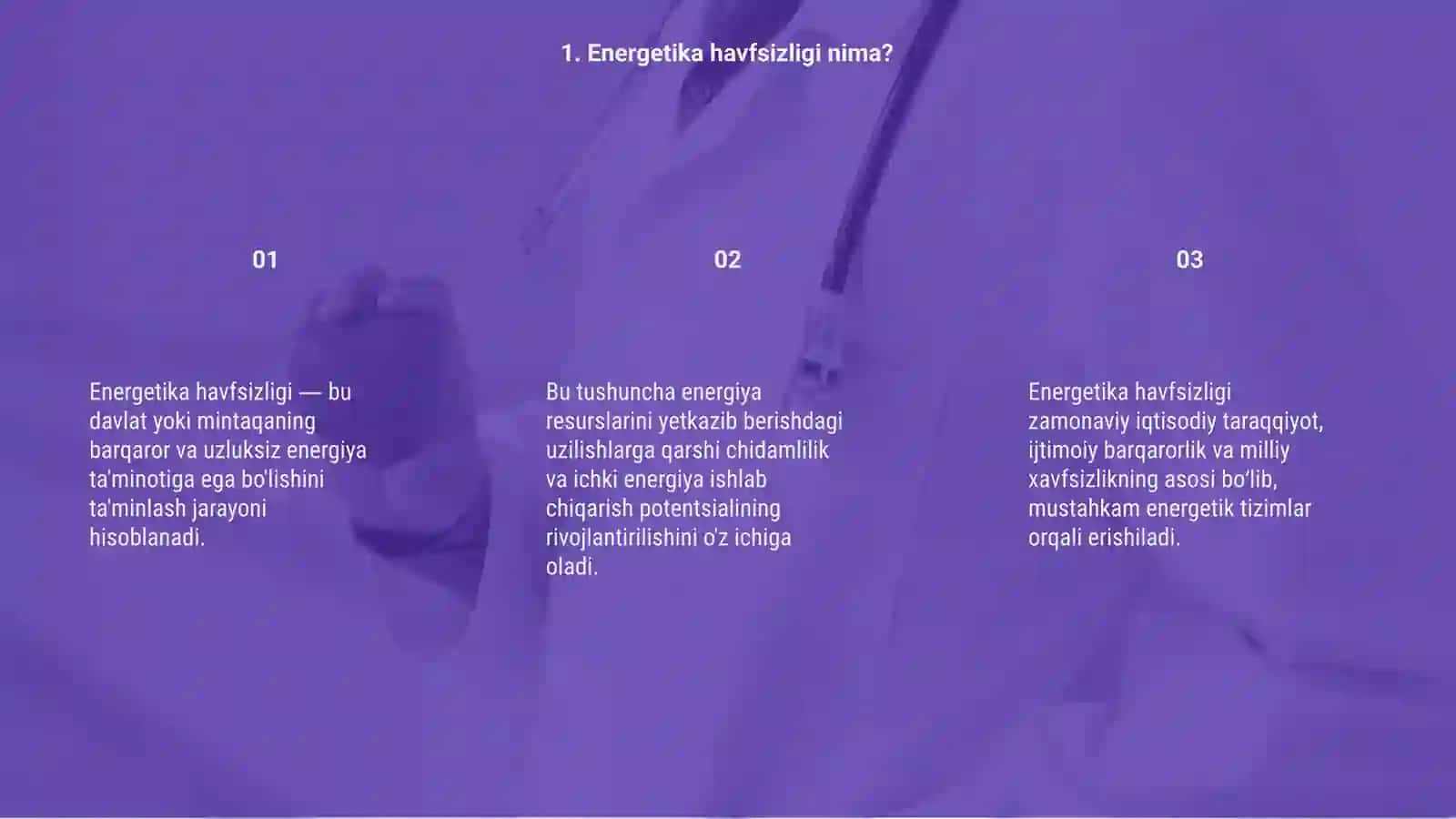 Energetika hafsizligi va qayta tiklanuvchi energiya manbalari 3