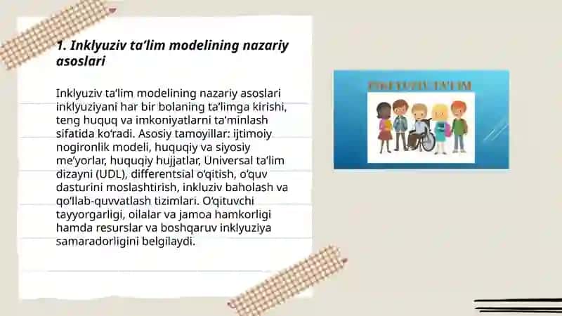Inklyuziv taʼlim modellari 3