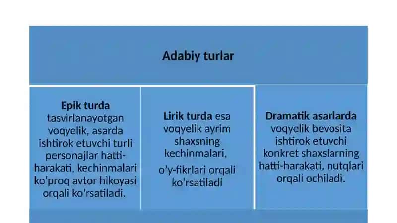 Adabiy tur va janrlar 3