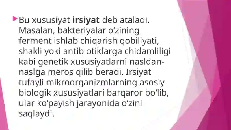 Mikroorganizmlarning ozgaruvchanligi va irsiyat 3