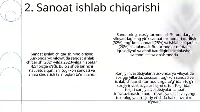 Surxondaryo Viloyati Iqtisodiy KoʻRsatkichlari 3