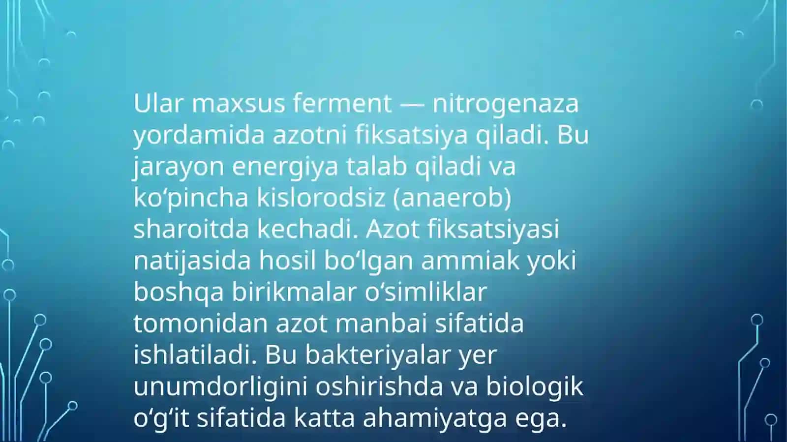 Azod oʻzlashtiruvchi bakyeriyalar bioloogiyasi 3