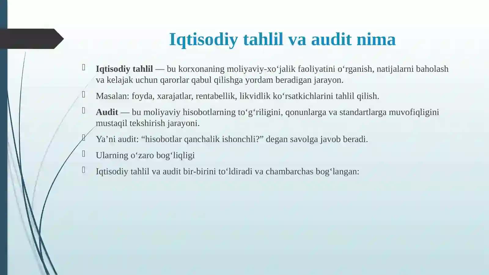 Iqtisodiy Tahlil va Audit 3
