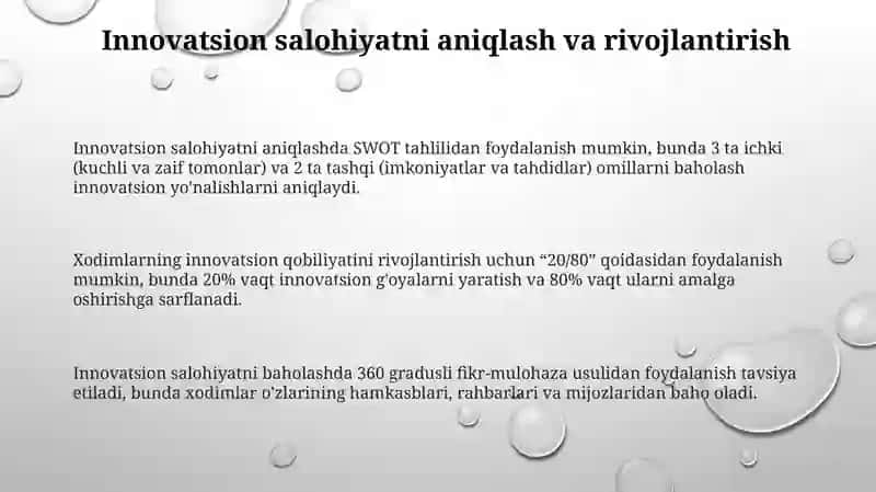 Kutubxona mutaxasisslarining innovatsion kuchini boshqarish 3