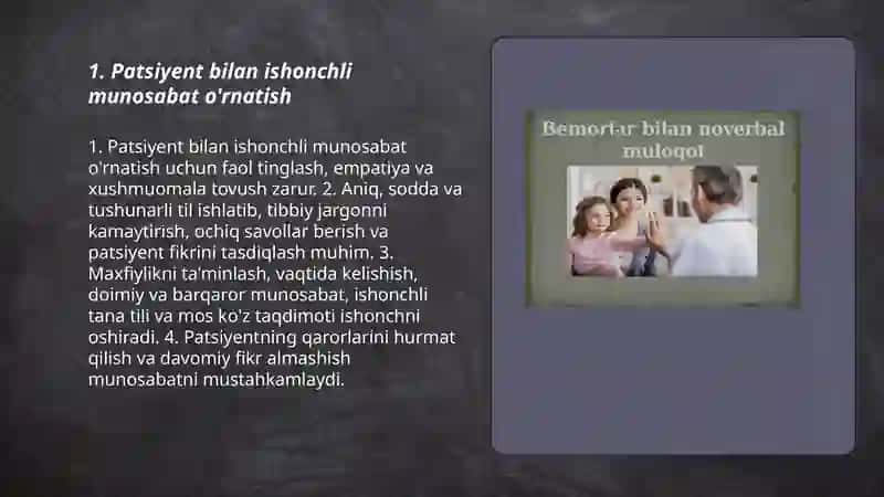 Patsian bilan verbol va noverbol muloqot konikmalari 3