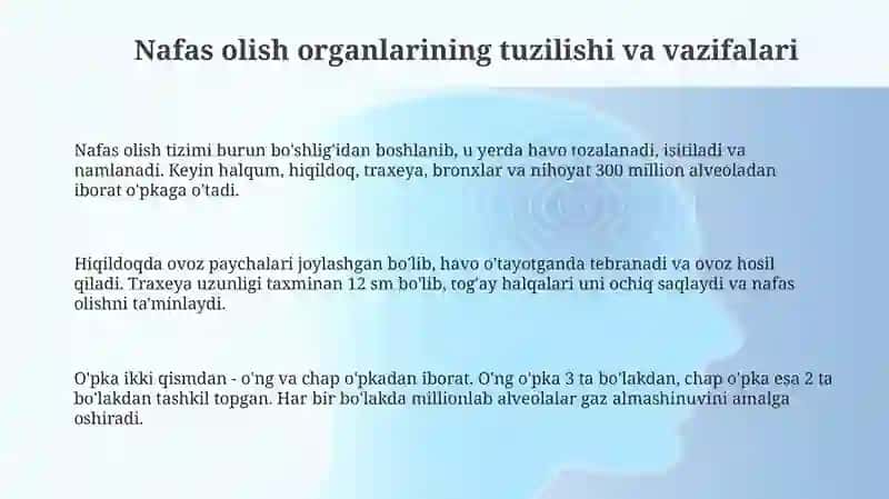 Nafas olish organlarim 3