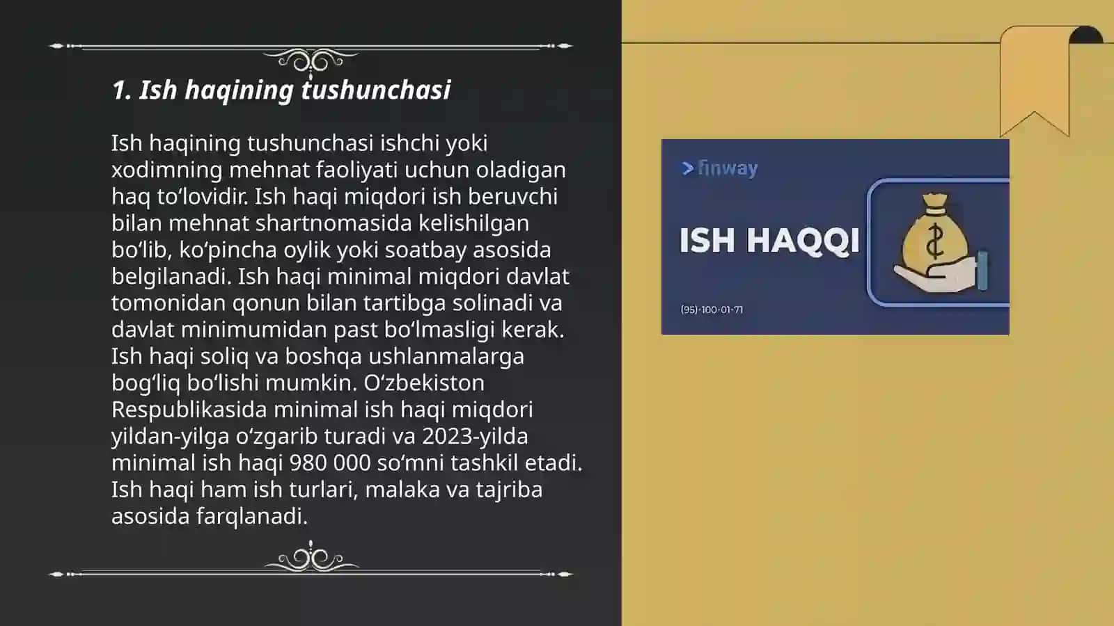 Ish haqi hisobi 3