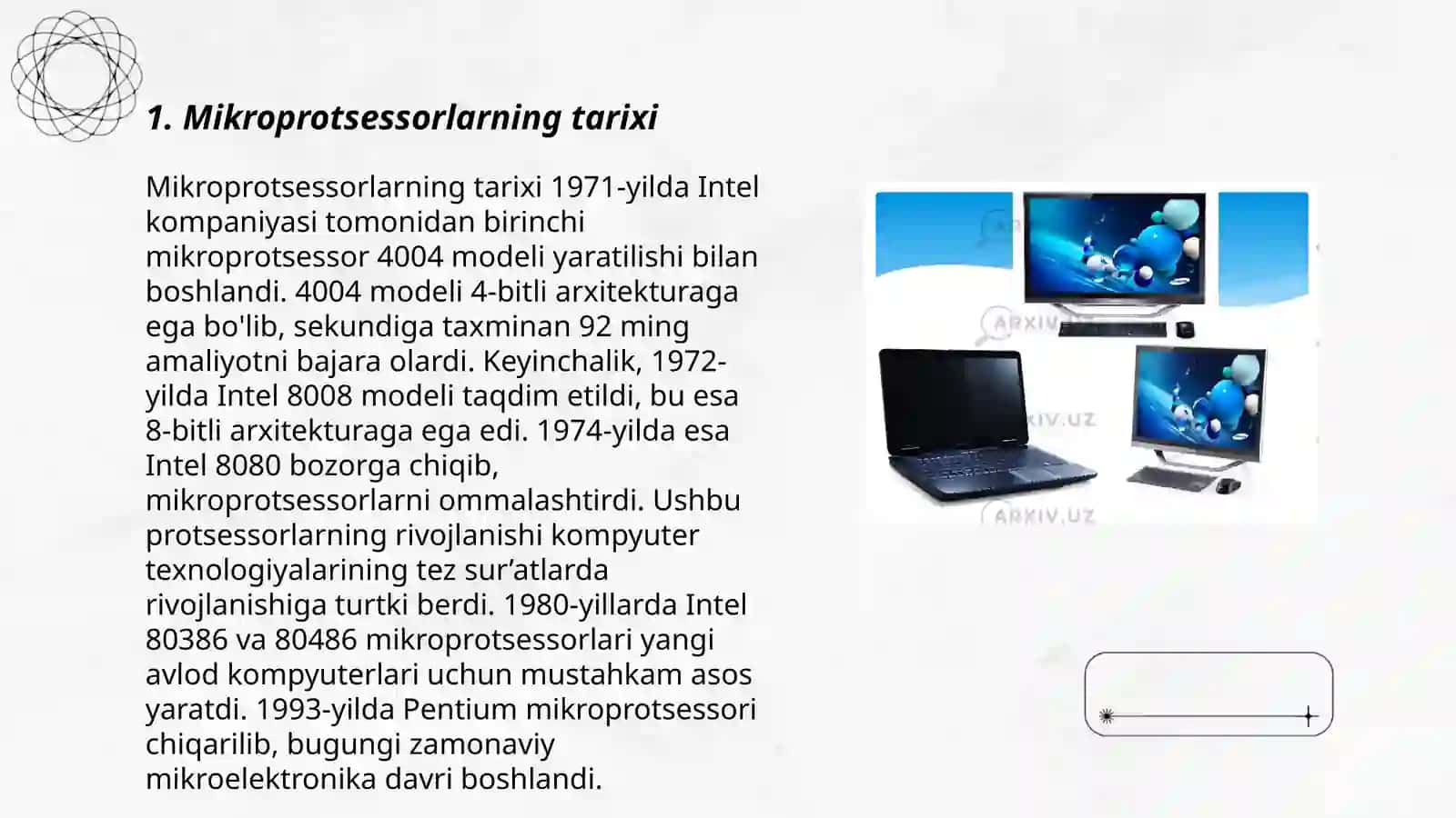 Mikroprotsessorlarning tarixi 3