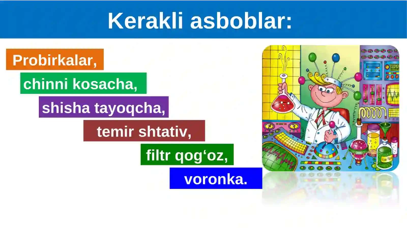 Ifloslangan osh tuzini tozalash. 3