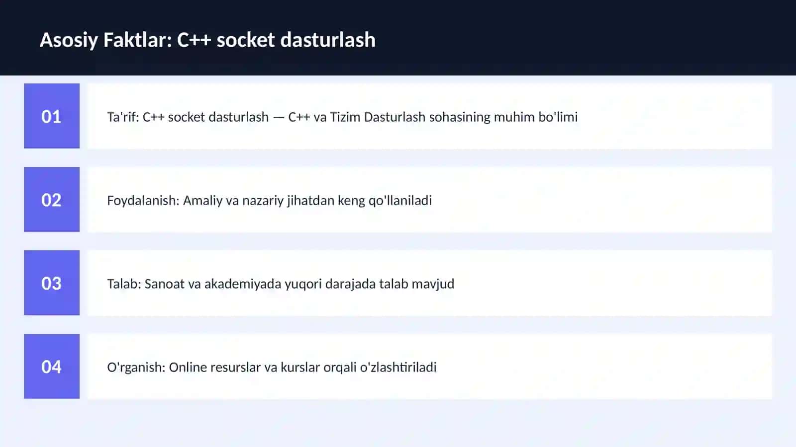 C++ socket dasturlash 3