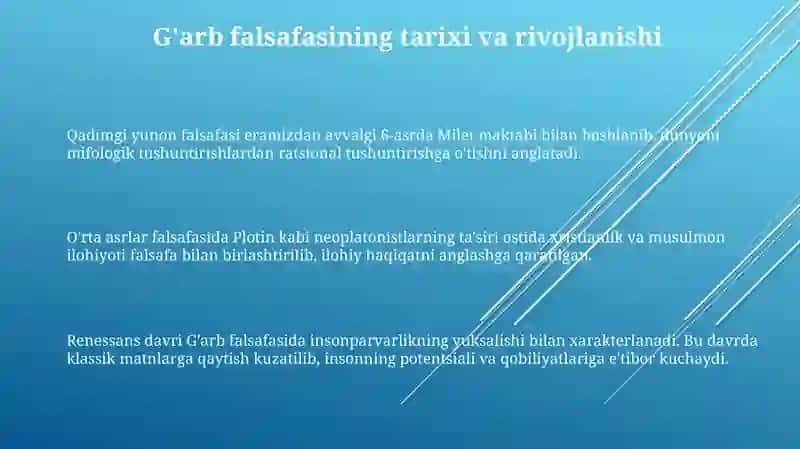 G'arb falsafasi 3