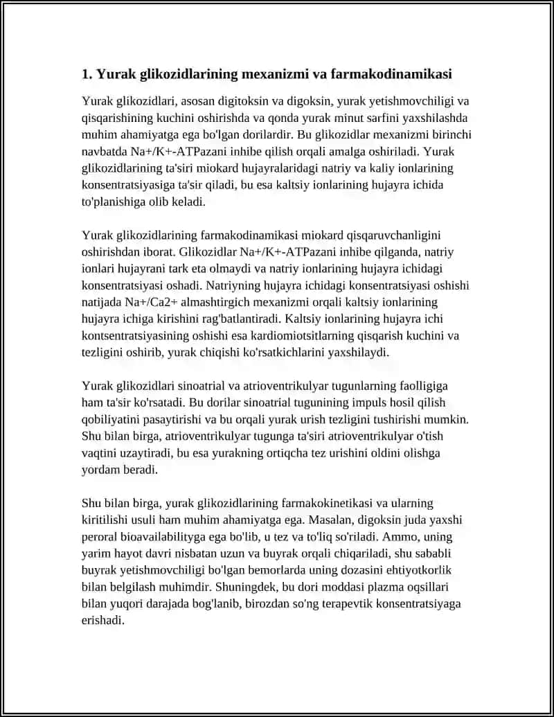 YURAK GLIKOZIDLARINING KLINIK FARMAKOLOGIYASI 3