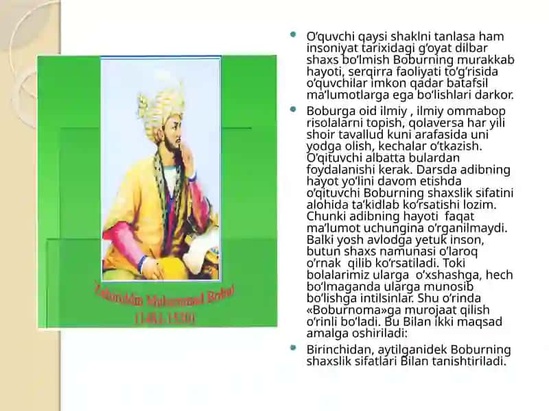 Zahiriddin muhammad Bobur hayoti va ijodi. 3