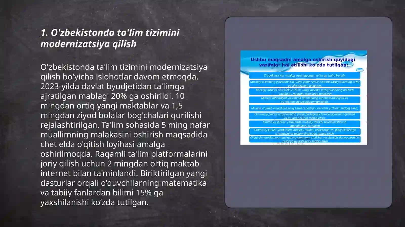 O'zbekistonda ta'lim tizimini modernizatsiya qilish 3