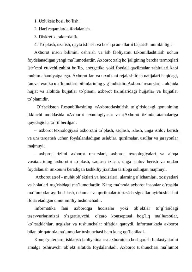 Axborot tizimlari va texnologiyalari 3