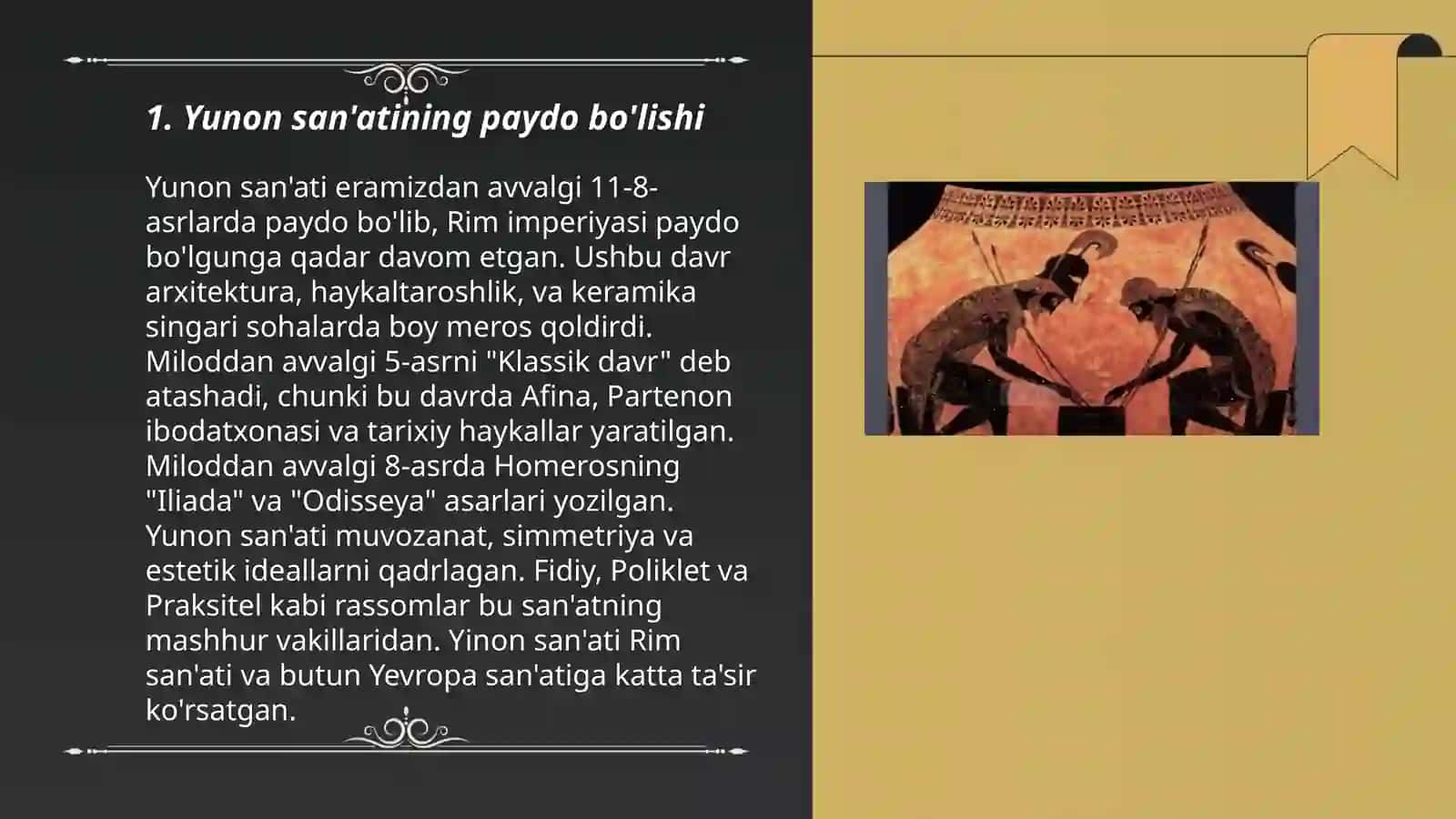 Yunon klassikasi va Ellinizm davri san'ati 3