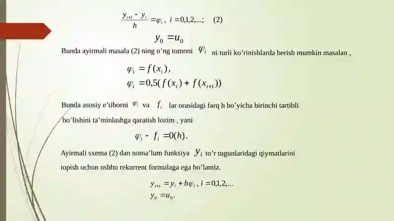 Ayirmali sxemalarning turg’unligi 3