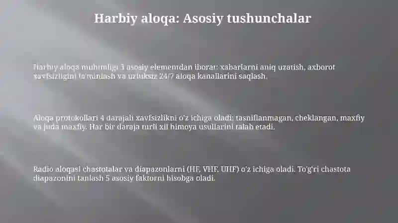 Harbiy aloqa 3