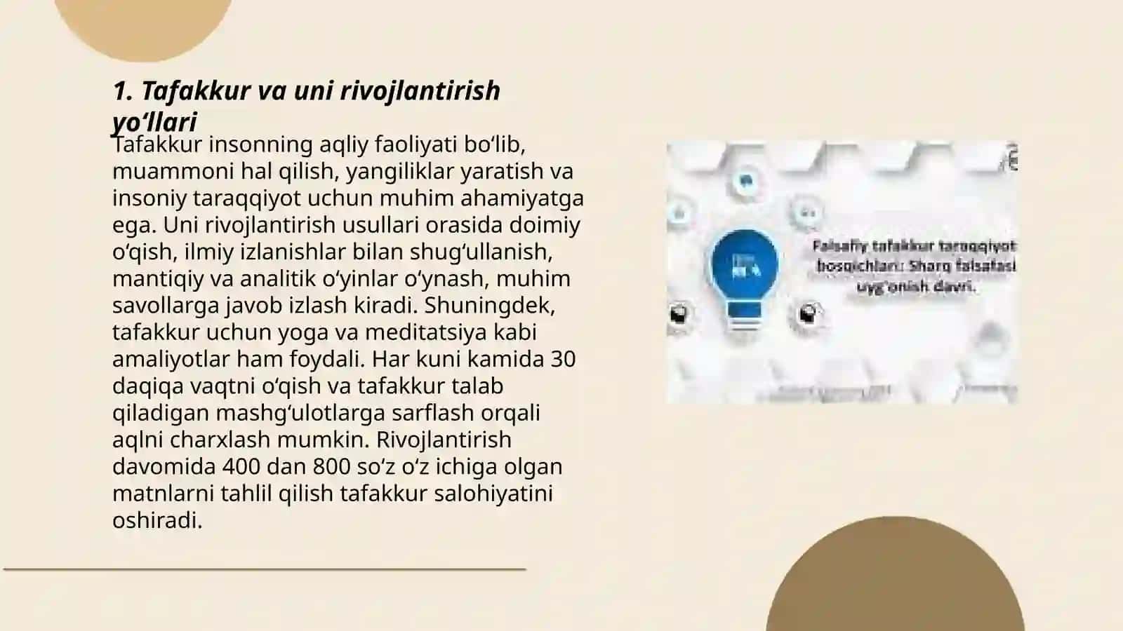 Tafakkur operatsiyalari 3