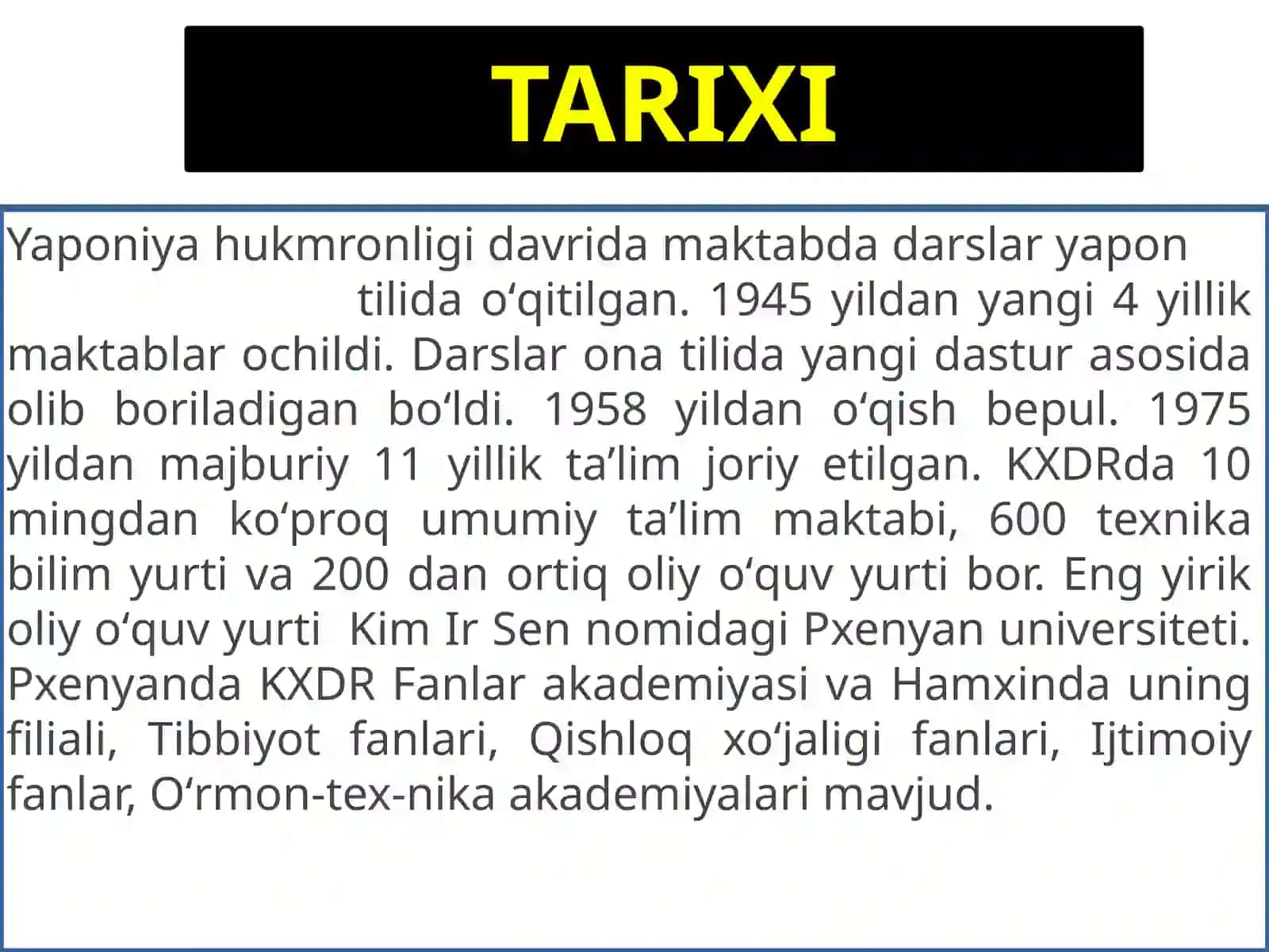 Shimoliy Koreya tarixi, madaniyati, ijtimoiy hayoti 3