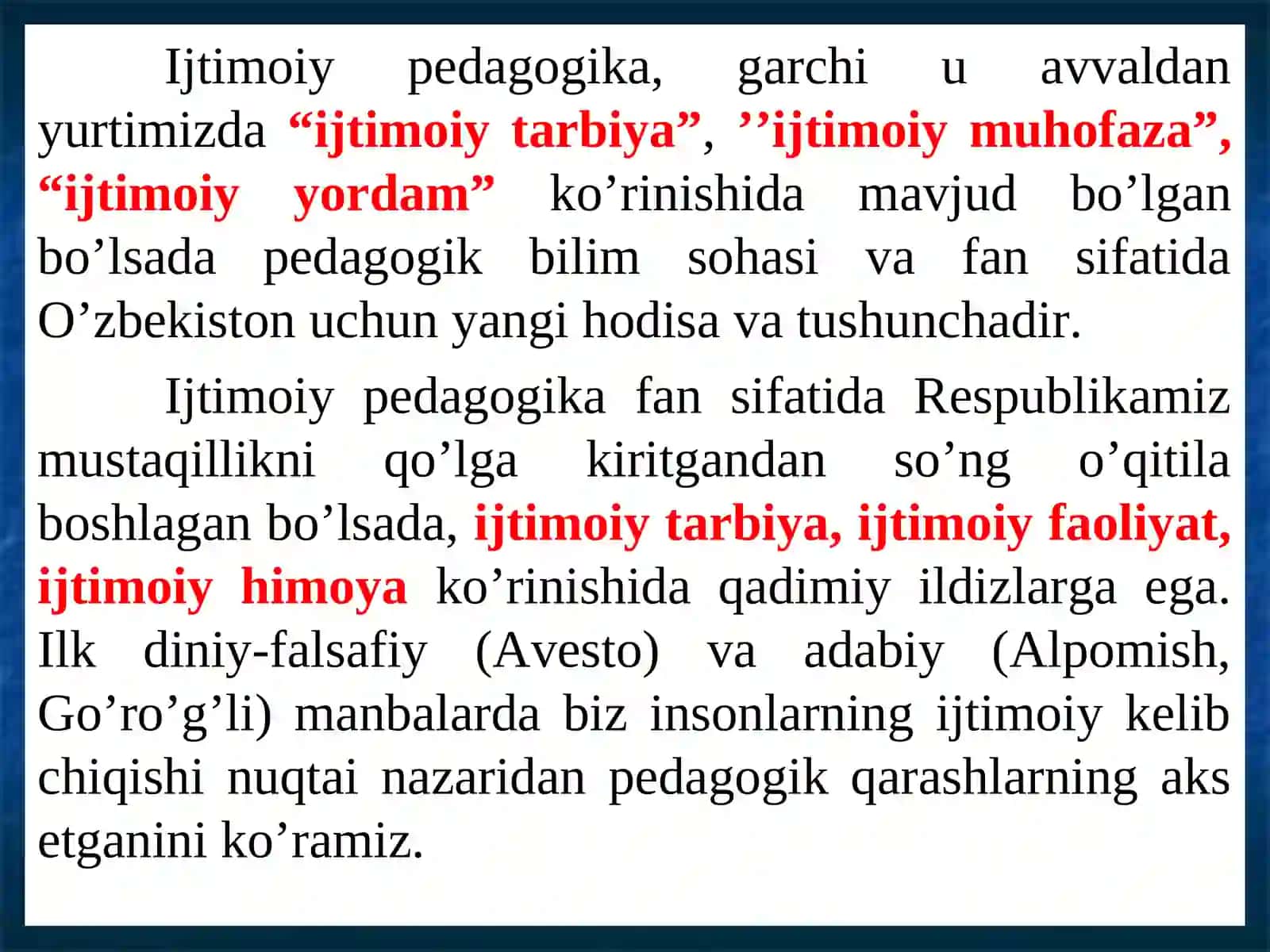 Ijtimoiy pedagogikaning predmeti 3