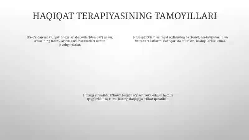 Reallik Terapiyasi 3
