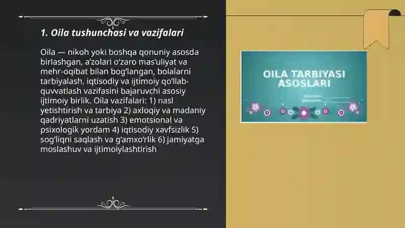 Oila tarbiyasi asoslari 3