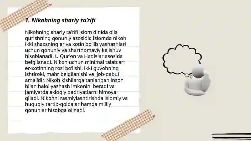 Nikohning shariy ta’rifi 3