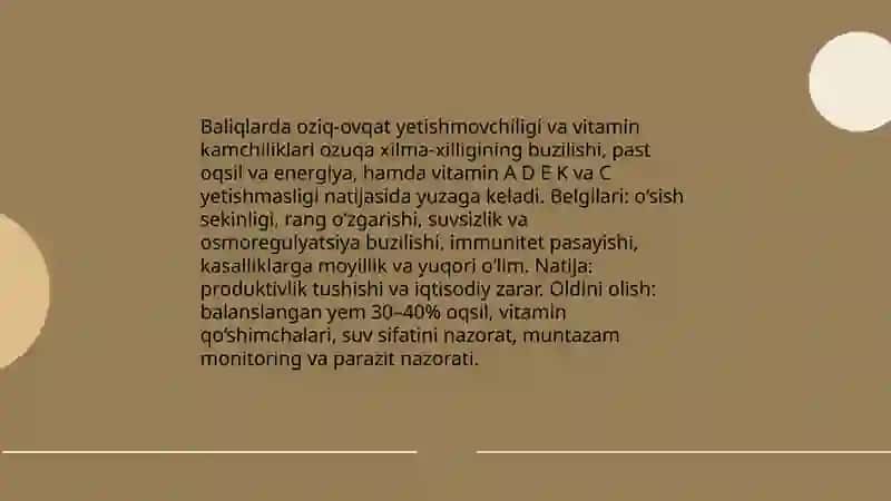 Baliqlarning yuqmsiz kasaliklari 3