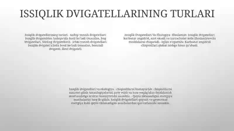 Ichki yonuv dvigatellari va ekologiya 3