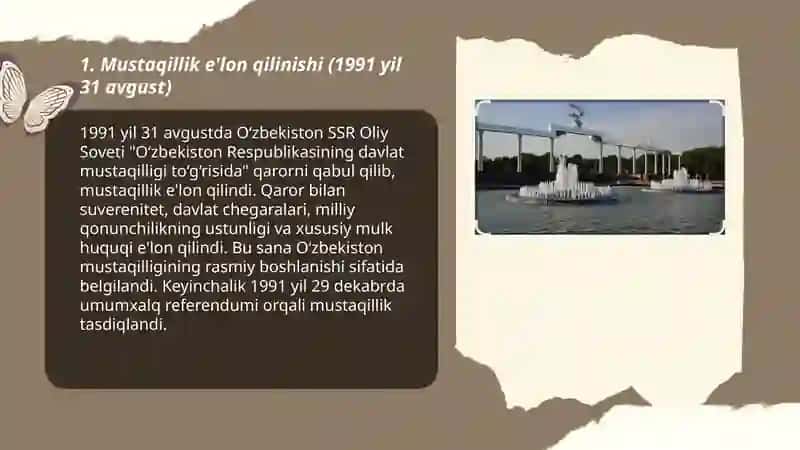 Mustaqil oʻzbekistonning tashkil topishi 3