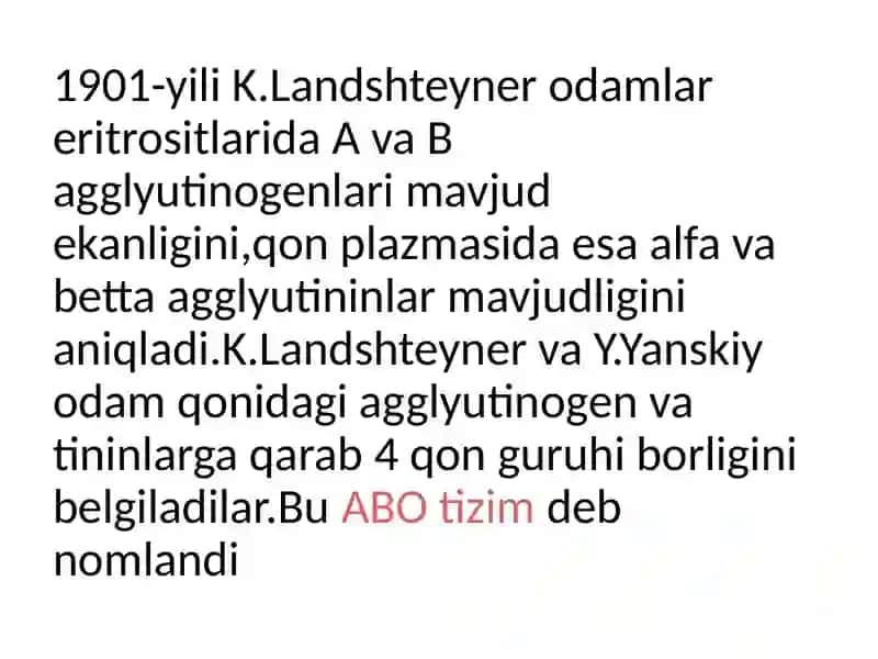 Qon guruhlari.Rezus faktor.Qon quyish asoslari 3