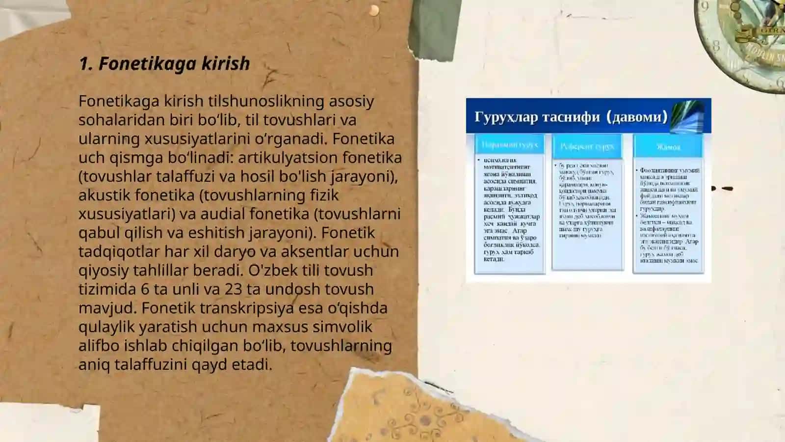 Lekisikani òqitish. Fonetikani óqitish 3