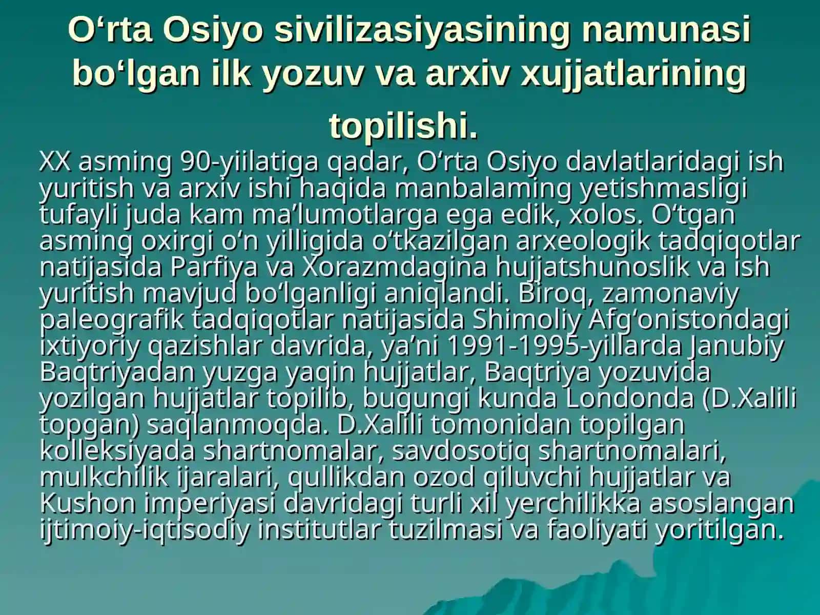 O‘ZBEKISTONDAGI ENG QADIMGI ARXIV MUASSASALARI 3