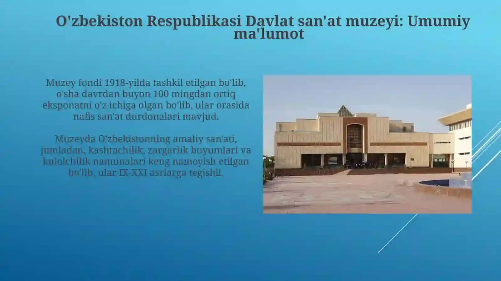 Oʻzbekiston Respublikasi davlat sanʼat muzeyi 3