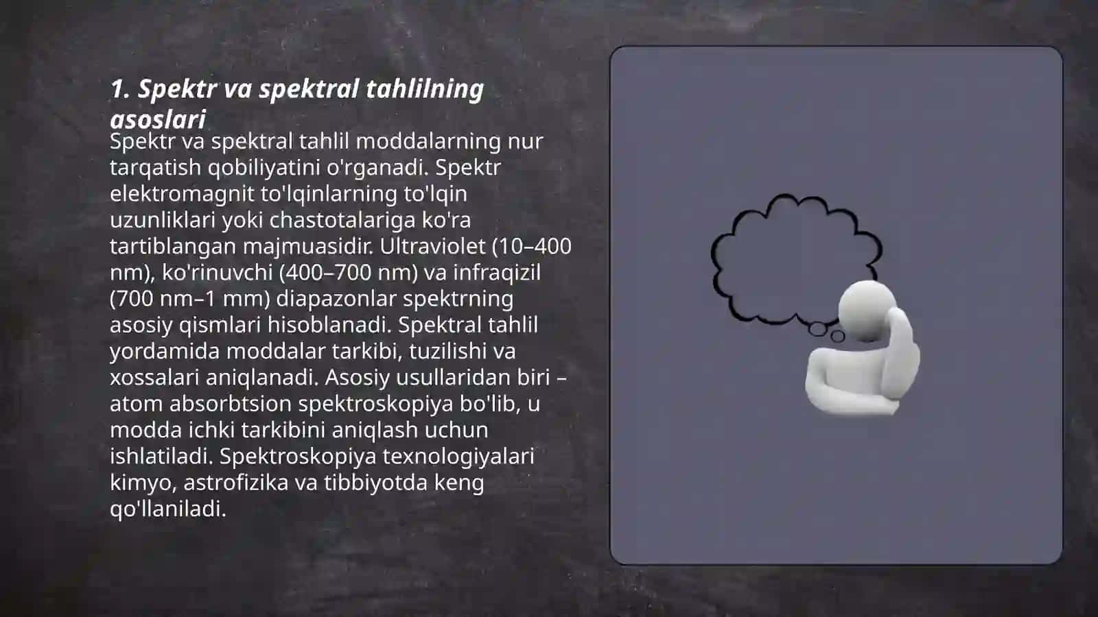 Optik spektroskopiyasining asoslari 3