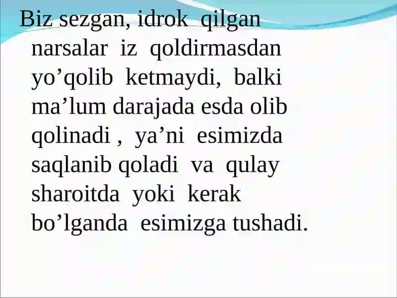 Xotira va uning individual psixalagik turlari 3