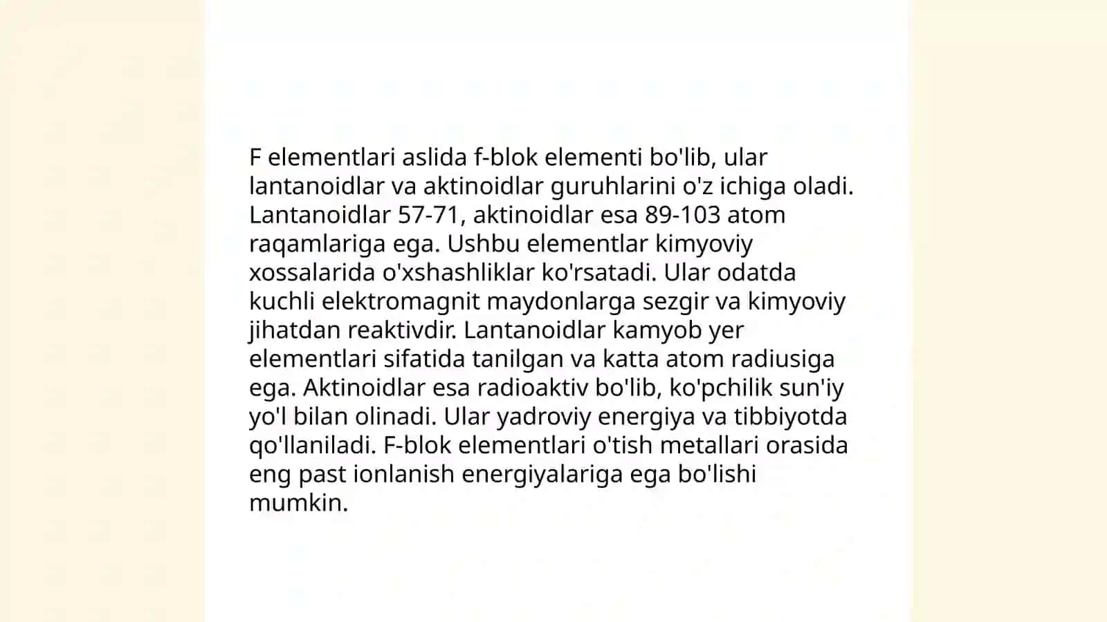 F elementlar kimyosi 3