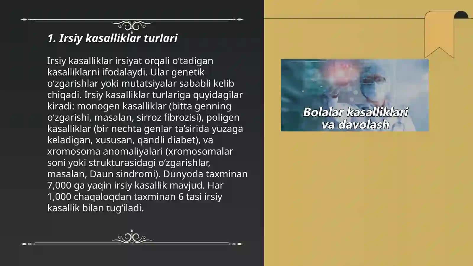 Irsiyat va irsiy kasalliklar 3