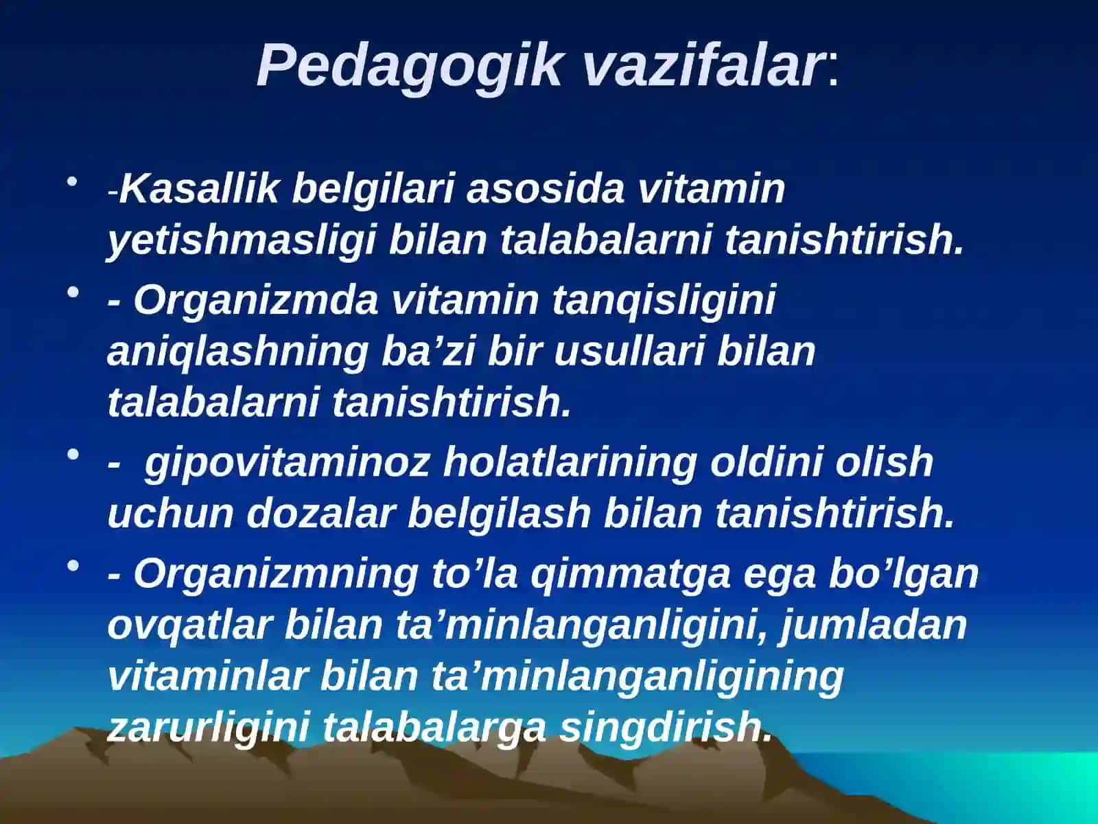 ORGANIZMNING C VITAMIN BILAN TA’MINLANGANLIGINI O’RGANISH VA BAHOLASH 3