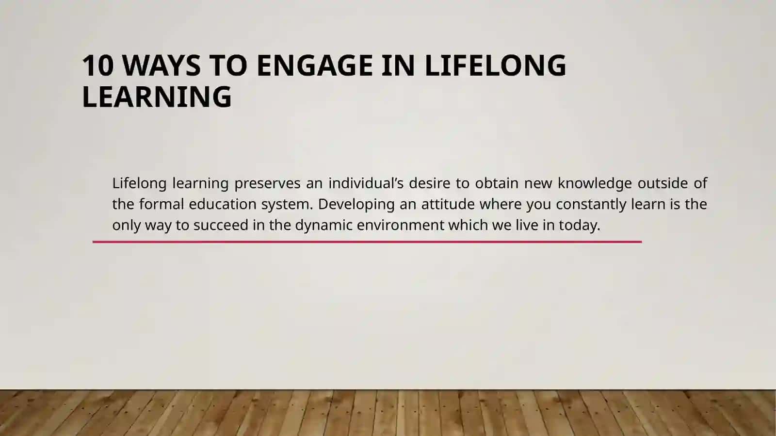 Succeeding in lifelong learning 3