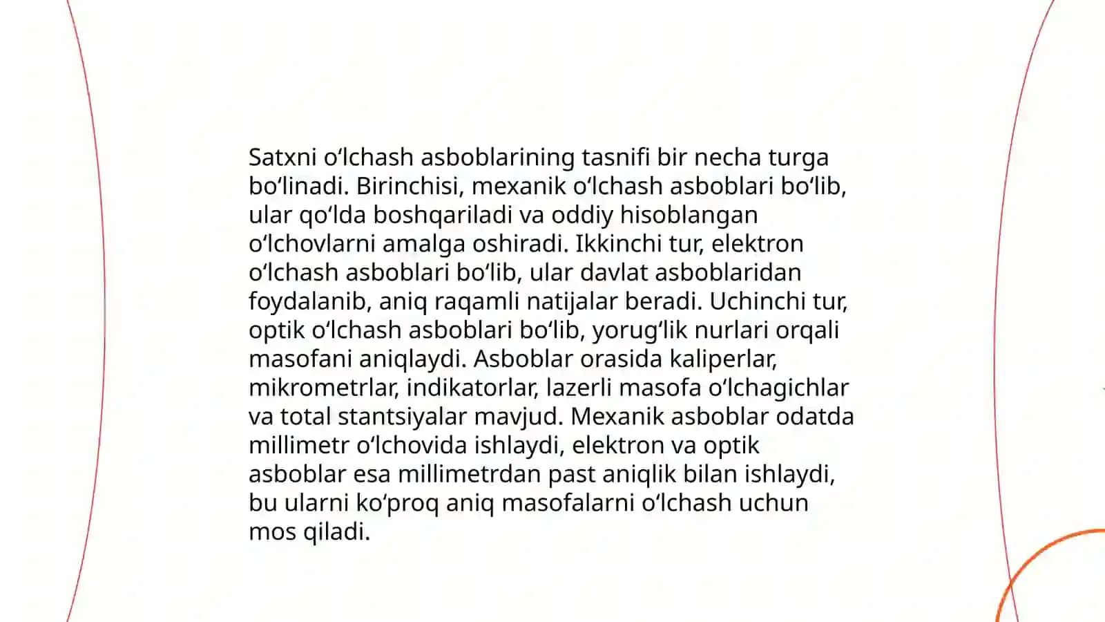 Satx o‘lchash asboblari va usullari 3