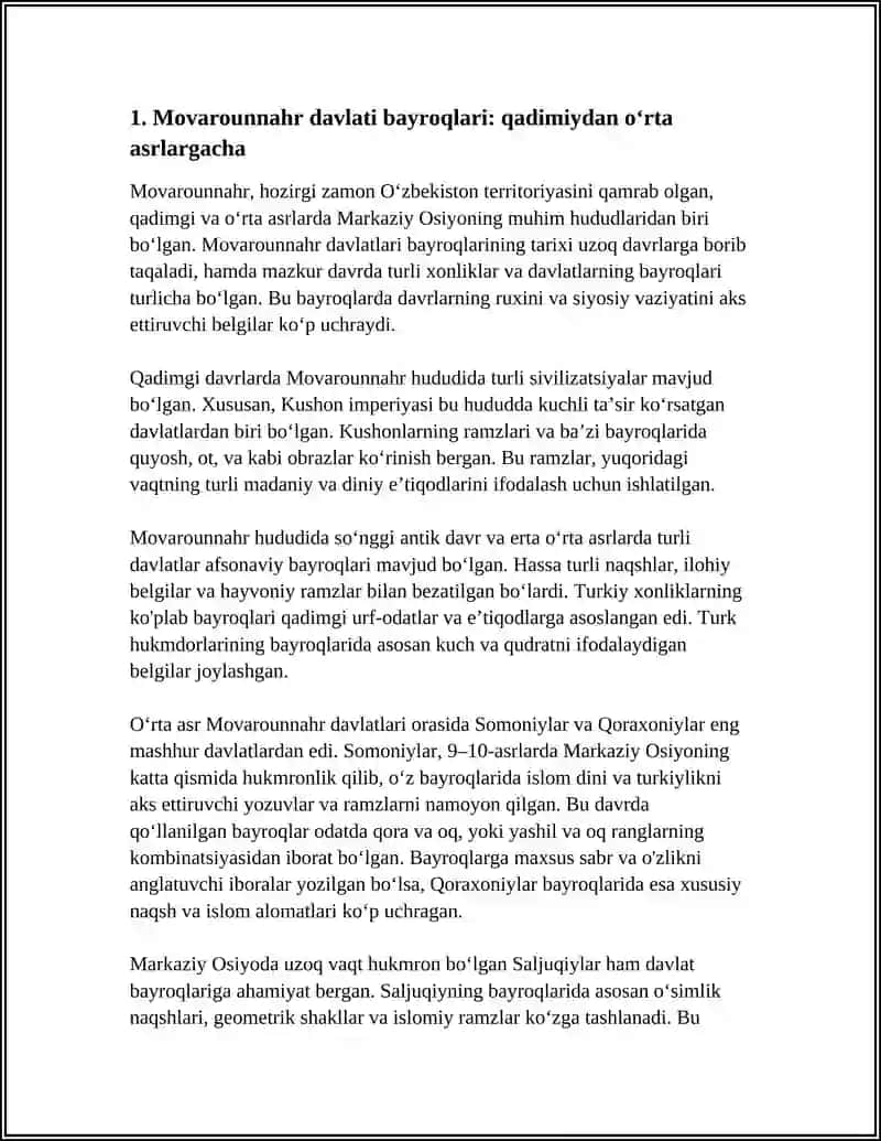 OʻZBEKISTON DIYORIDAGI DAVLATLAR BAYROQLARI TARIXI 3