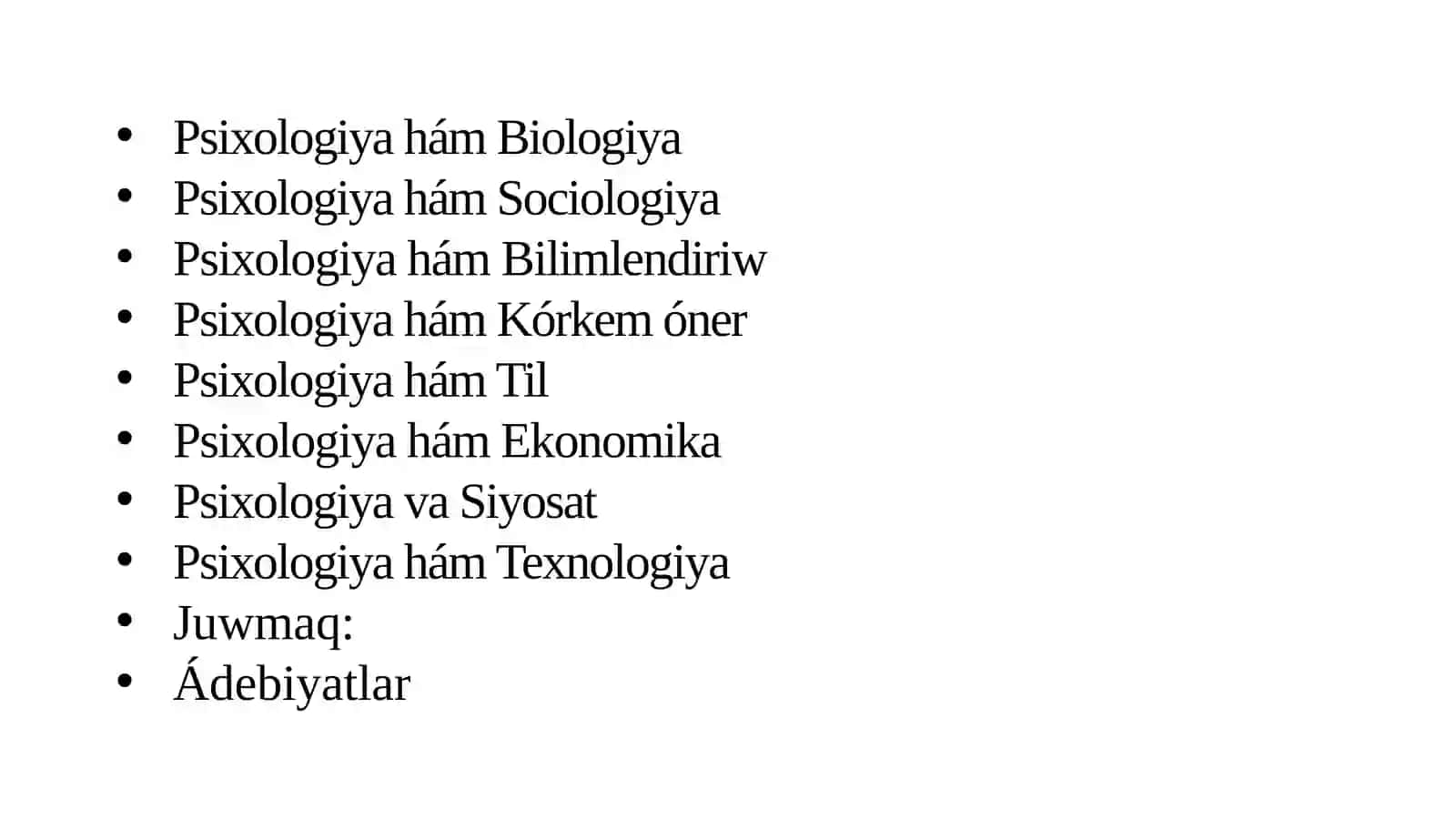 Psixologiyanıń Basqa Pánlermen Baylanısı 3
