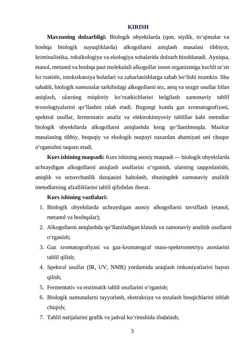 OBYEKTLARDA ALKAGOLLARNI ANIQLASH USULLARI 3