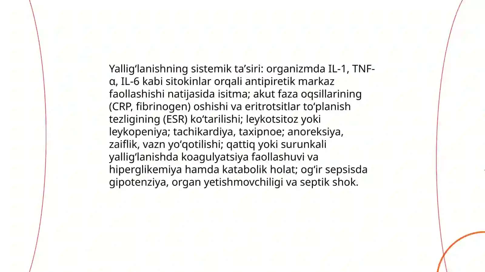Yalligʻlanishni tizimli tasirlari 3